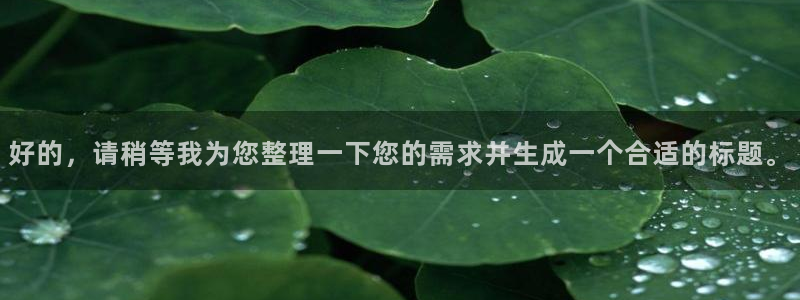 好的，请稍等我为您整理一下您的需求并生成一个合适的标题。
